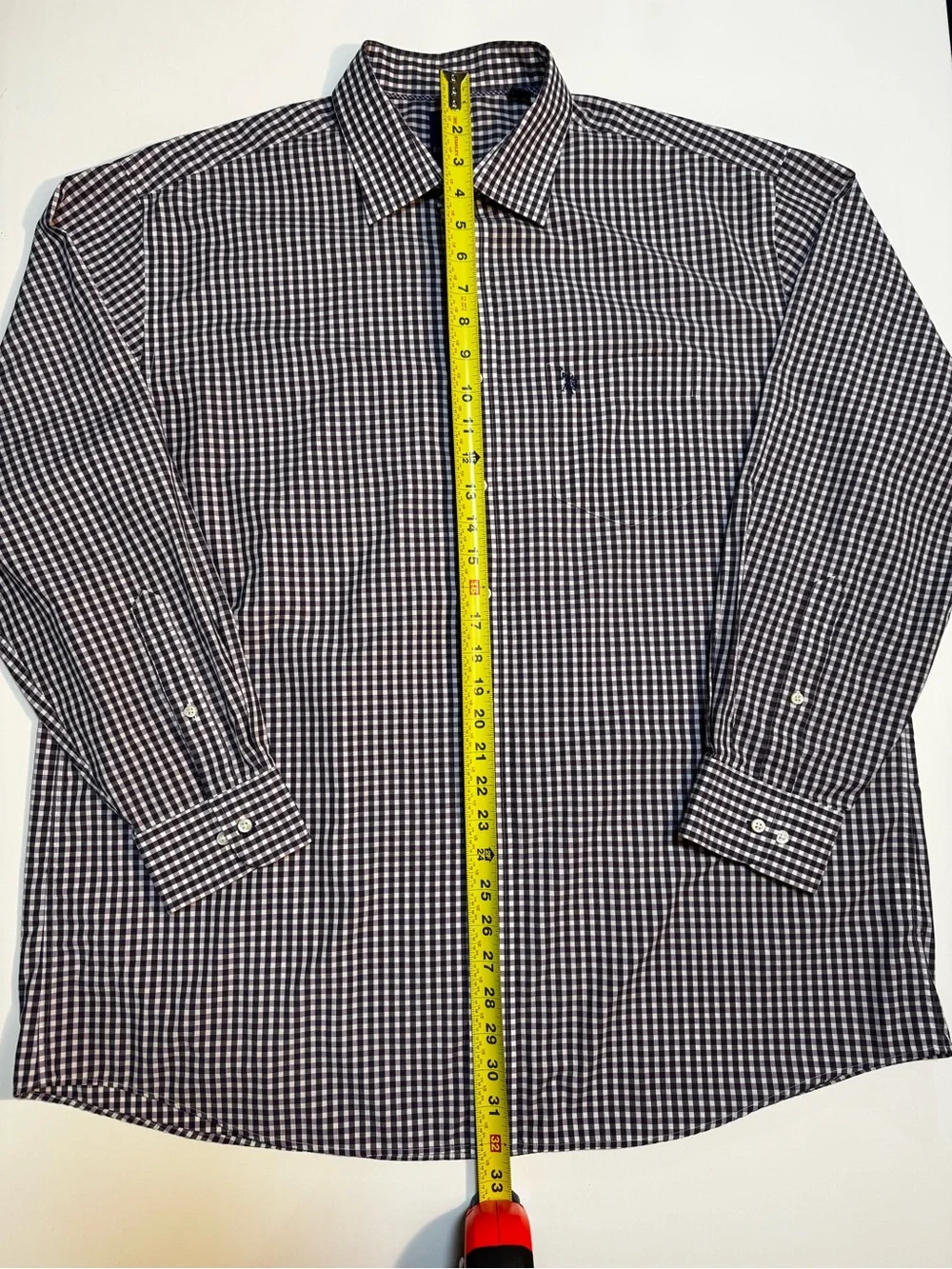 U.S. Polo Assn. Men’s XL 17-17.5 34/35 Wrinkle Free Check Dress Shirt